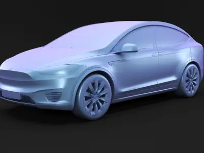 American electric SUV 3D model