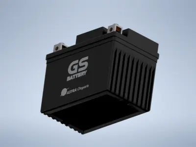 GS GTZ5S Sealed Motorcycle Battery 3D print model