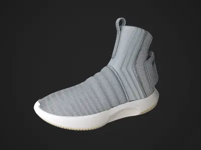 Adidas Crazy 1 ADV Sock Grey Low-poly 3D model