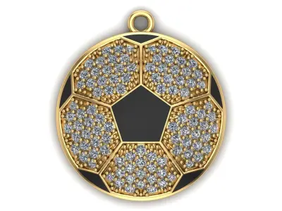 Football Pendant 3D print model