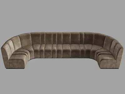 Restaurant Cafe Sofa Tableware Part6 - 12 colors U SHAPED  3D model