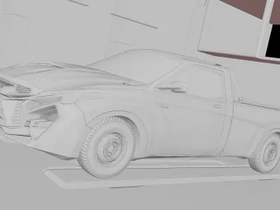 PICKUP TRUCK 3D model 4X4 winyoo 3D model