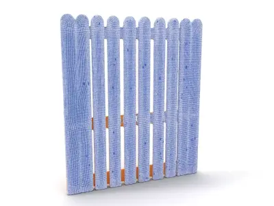 Classic Wooden Fence model pack Low-poly 3D model