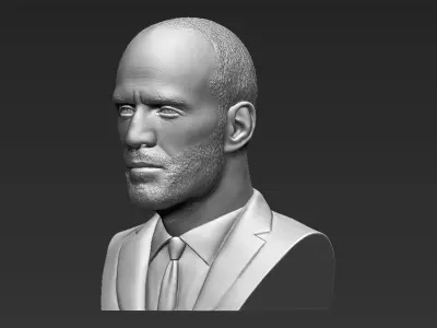 Jason Statham bust 3D printing ready stl obj formats 3D print model