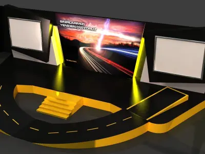  Special Car Launch Stage 106  Low-poly 3D model