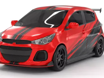 Spark 2024 concept tuning Hatchback Car 3D model