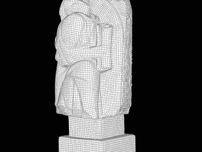 Urban Park Sculpture Low-poly 3D model