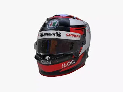 Raikkonen helmet 2020 Low-poly 3D model