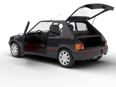 Peugeot 205 GTI 1 6 1992 HQ 3d model 3D model