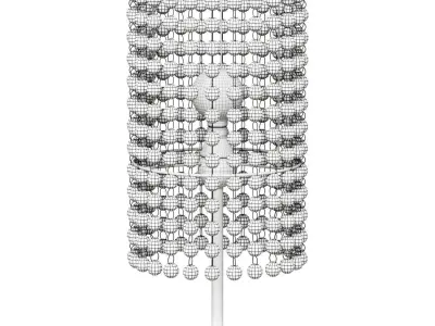 Gioia modern bedside lamp with glass pendants 16x39 3D model