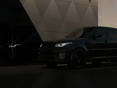 Car Park Car Scene 3D model