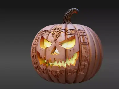 Jack-O-Lantern Halloween Decor 3D Printable Two Model  3D model