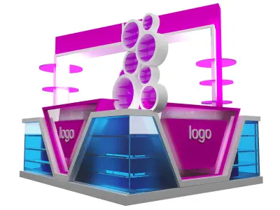Booth Exhibition Stand a464 3D model