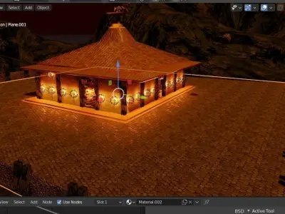 old palace Low-poly 3D model