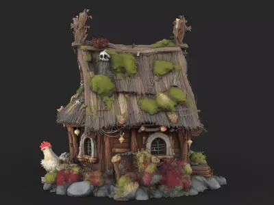 Fantasy Cottage High Detail 3D model