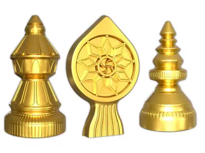 Handcrafted Brass Gajur  3D model
