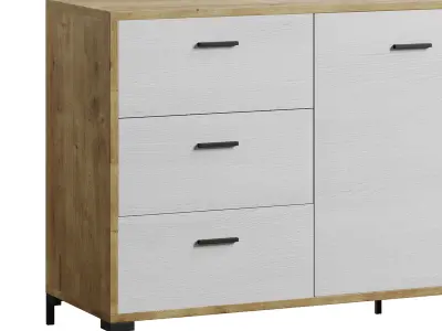 Cleveland 1 Wood Cabinet 3D model