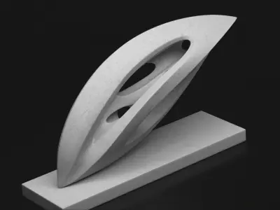 Modern abstract sculpture 021 3D model