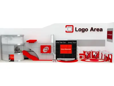 Booth Exhibition Stand a509 3D model