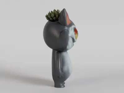 Terrorific cat planter - STL for 3d printing 3D print model