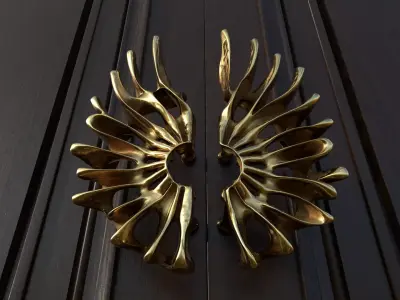 Coral Series Heavy Door Handle 3D print model