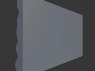 Water Damaged Stone Wall Prop 3D model