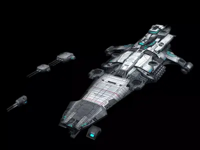 Battlestar - Battleship 22 3D model