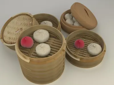 Chinese bamboo  stermer 3D model