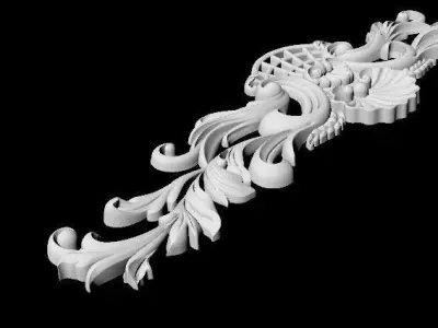 Central decor ornament for furniture 3D model 870
