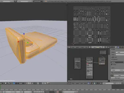 Luxury Bed Low-poly 3D model