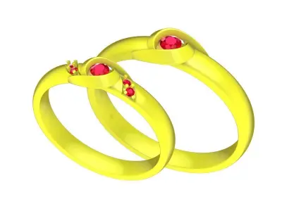 A6226 Fashion Wedding Ring 3D Model 3D print model