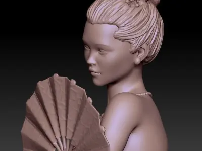 geisha japanese 3D print model