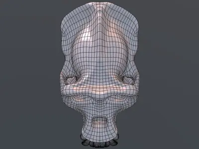 Male Gorilla Skull Refined Scan 3D model