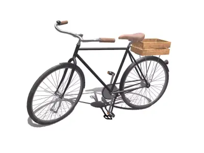 Old Bicycle Low-poly PBR Low-poly 3D model