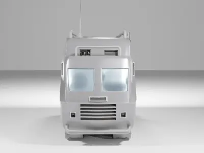  Tracked Swamp Machine Free low-poly 3D model