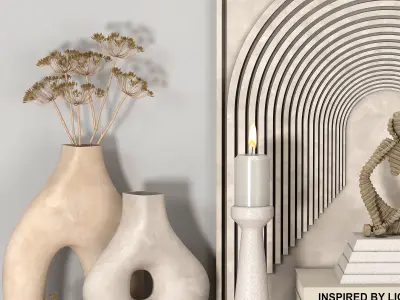 Decorativeset02 items on shelf 3D model