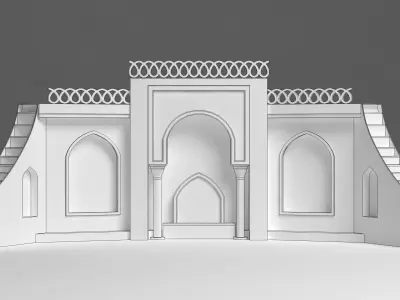 Wedding Stage Backdrop 3D model
