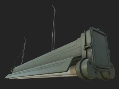 Fluorescent Lamp Low-poly 3D model