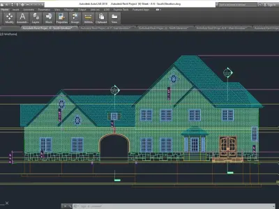 Classical House Design  Low-poly 3D model