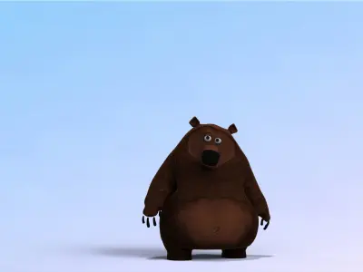 Stylized Cartoon Bear 3D model