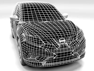 NISSAN X-TRAIL 2015 LOWPOLY Low-poly 3D model