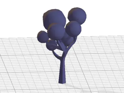 simple poly Tree Low-poly 3D model
