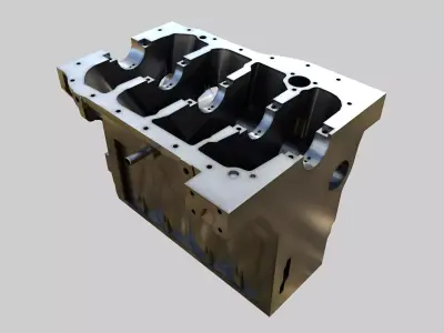 Cylinder Block Low-poly 3D model