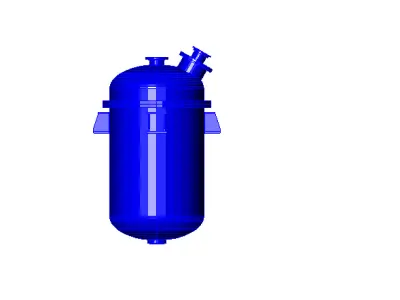 Pressure Vessel 840kPag 4700L Drawing 3D model