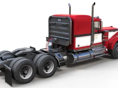 Kenworth W900A Low-poly 3D model