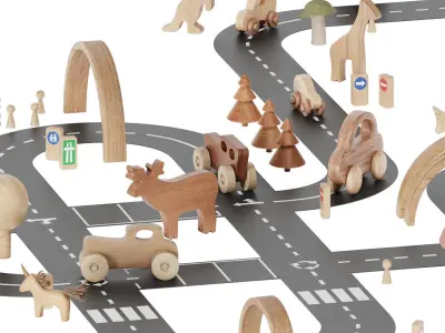 children decor set 14 3D model