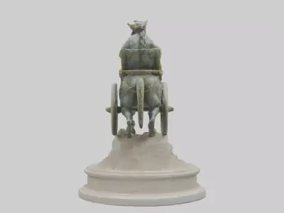 Chariot race statue model 3D model