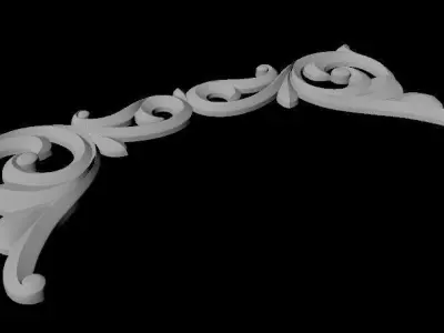 Central decor ornament for furniture 3D model 45