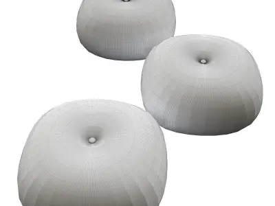 Solid Pillow Set 3D model Low-poly 3D model