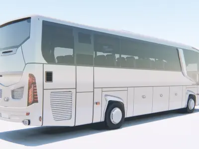 Indonesian Bus evolander  Low-poly 3D model